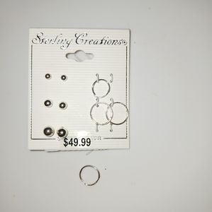 Sterling silver earring sets missing parts